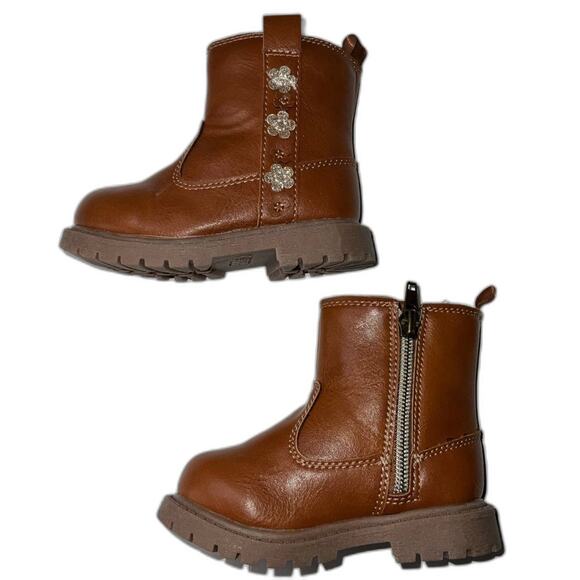 Carter's Brown Coro Floral Ankle Boot Size 5 - Picture 3 of 7